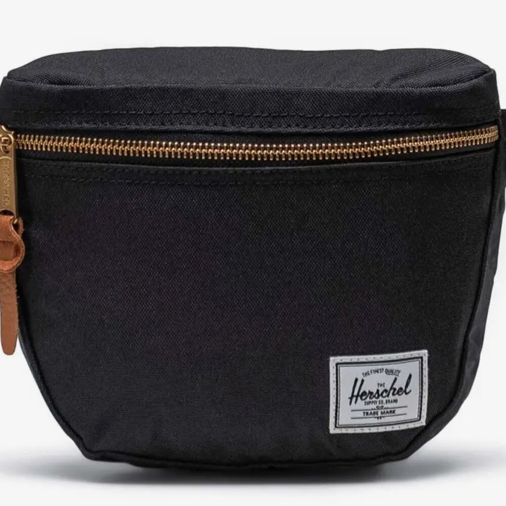 Herschel Supply Company Black Crossbody Pouch with Gold Zipper